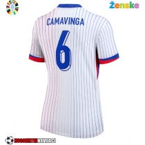 Ženske Nogometnih dresov Francija Eduardo Camavinga #6 Gostujoči EP 2024 Kratki rokavi